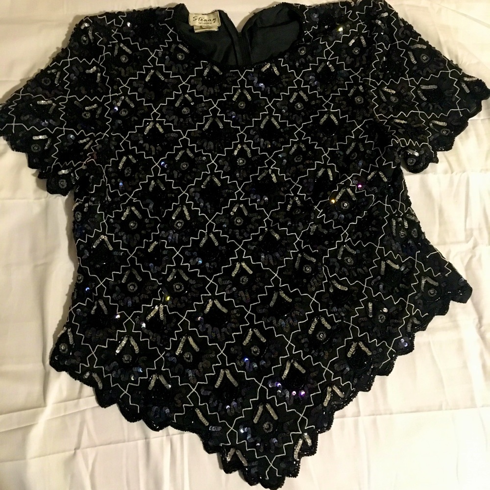 Womenswear’s beaded top very beautiful great with pant, skirt